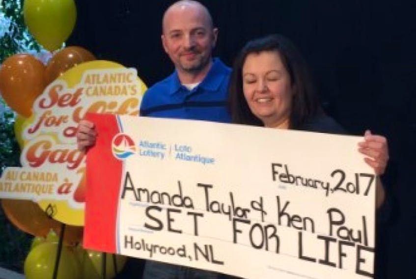 Amanda Taylor and Ken Paul of Holyrood bought Newfoundland and Labrador’s seventh Set for Life Top prize winning ticket in the past 12 months, according to Atlantic Lottery.