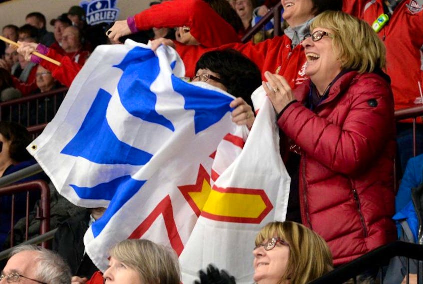 Fans of Newfoundland and Labrador had plenty to celebrate during Friday's 1-2 Page Playoff game in the Tim Hortons Brier at Mile One Centre in St. John's.
