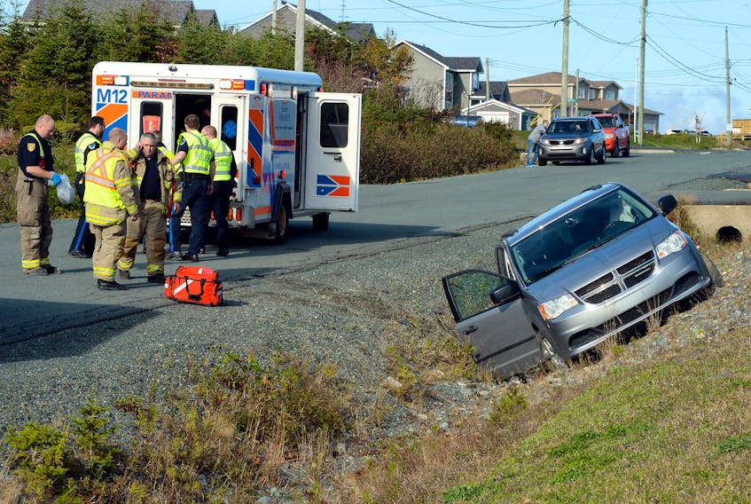 One man was sent to hospital following a single-vehicle collision in Paradise Sunday morning.