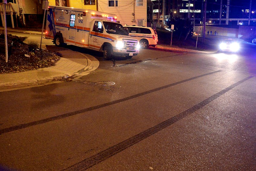 A sixth pedestrian has been struck by a vehicle in the downtown area of St. John’s in just one week, almost to the hour. Keith Gosse/The Telegram