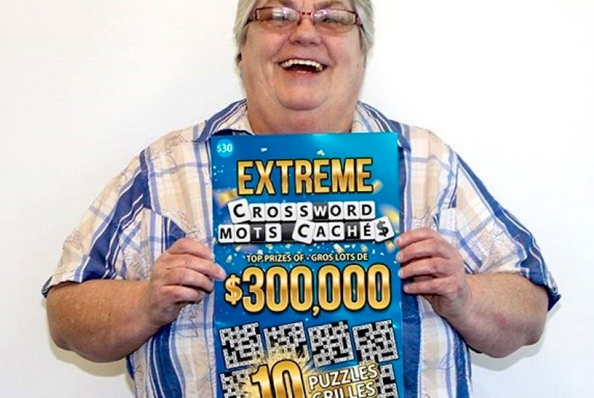 Debbie Greeley of St. John’s won $300,000  on a Atlantic Lottery scratch and win ticket.