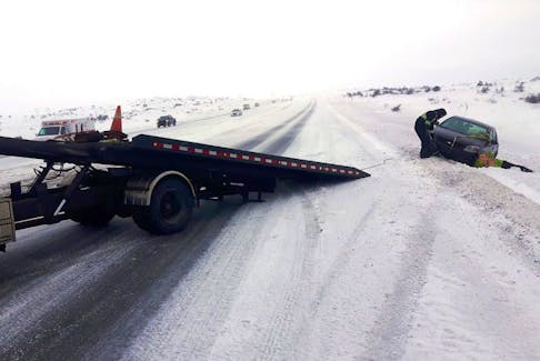 A messy situation this past February on the roads of Newfoundland. FILE Photo by Keith Gosse