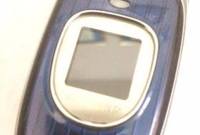 An outdated flip phone.