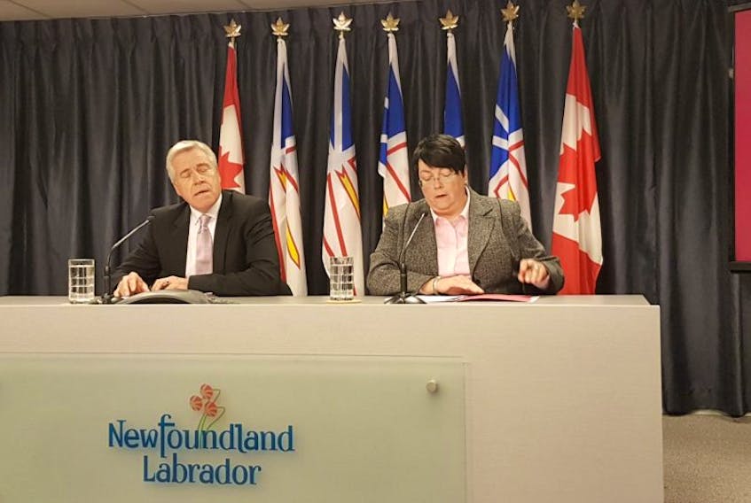 Some 287 management jobs were cut from the civil service today. The announcement was made by Premier Dwight Ball and Finance Minister Cathy Bennett.