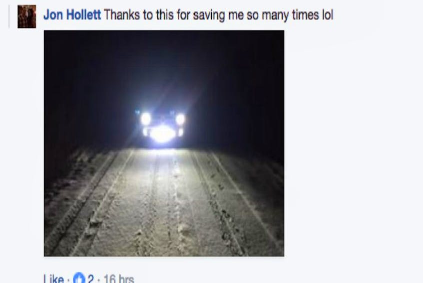 This post is among the Facebook comments surrounding a RCMP warning about the use of aftermarket LED lights on vehicles.