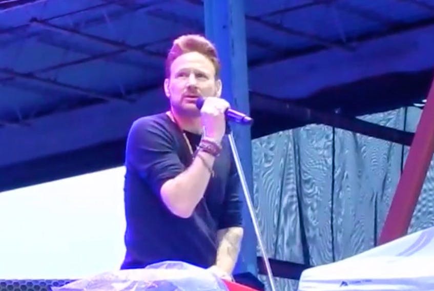 Corey Hart sings "Sonny's Dream" in Grand Falls-Windsor Saturday during Atlantic Fest 2017.