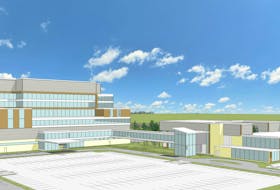 A drawing of the new cancer centre as well as the clinical services building which will house an emergency department, critical care department, in-patient beds and surgical suites. The more than $5-million tender for the project at the Cape Breton Regional Hospital was announced on Monday. Contributed