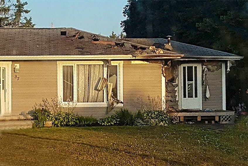 Manda Ellis-Stewart took this photo and sent it to The Guardian's Facebook post of a fire in Cornwall. It shows the damage to a home at 37 Cornwall Road seen in the morning light of Thursday, Aug. 3 after the fire on Wednesday, Aug. 2. The photo has been modified from its original format to fit the Internet page.