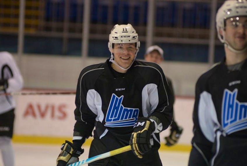 Daniel Sprong is happy he finally gets to play his first game of the 2016-17 hockey season tonight for the Charlottetown Islanders.