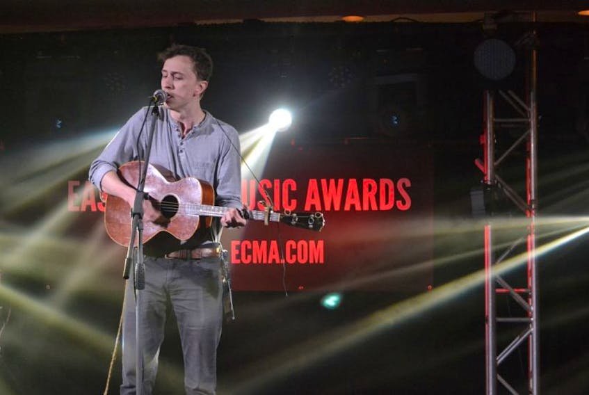 ECMA-nominated artist Dylan Menzie performs “Kenya” at the Industry Awards ceremony last Sunday. Menzie is a native of Belle River, P.E.I.
