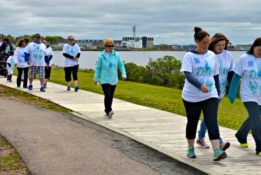 The five-km Walk to End Cystic Fibrosis kicked off at Green Shore Park in Summerside and followed the city’s waterfront boardwalk.