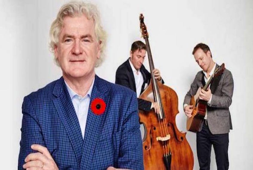John McDermott will perform a segment for the veterans during his Nov. 11 concert at the Harbourfront Theatre in Summerside and Nov. 12 concert at the Homburg Theatre of Confederation Centre of the Arts. Both shows are at 7:30 p.m. The concert is in support of his new CD, “Raised on Songs & Stories”.