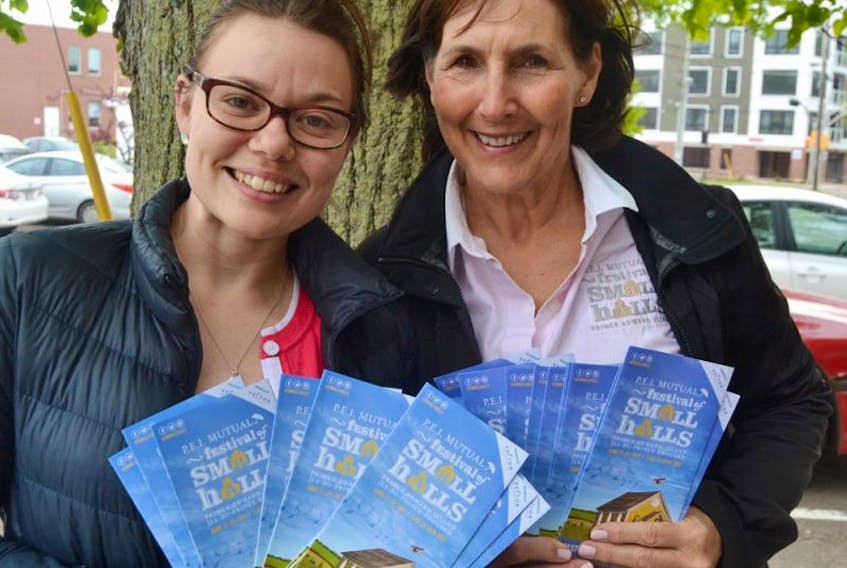 Artistic director Cynthia MacLeod, left, and festival manager Debbie Atkinson are excited about the P.E.I. Mutual Festival of Small Halls. This year there are 50 performances in 40 community halls. The festival opens June 11.