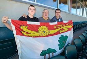Zachary Wall will be the third generation of his family to compete at the Canada Games when this year’s competition begins later this month. From left are Wall, grandfather Bill McKinnon and father Kris McKinnon.