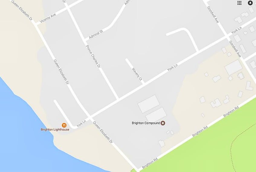 Area of Charlottetownt that includes Prince Charles Drive, centre left.