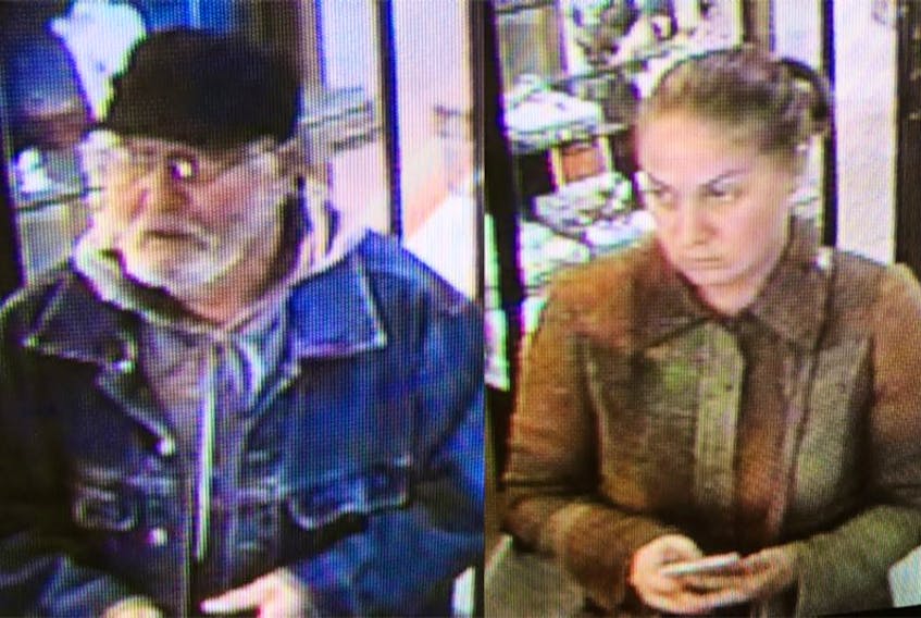 FILE: Photo released by Charlottetown Police Services of couple being sought at that time for stealing a diamond from Nortonâs Jewelers. The couple also stole a diamond from a St. John, N.B. store and was later caught on a nation-wide warrant in Vaughan, Ont.