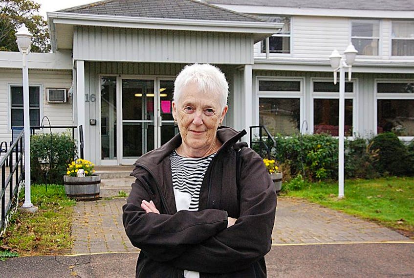 Pat Gill stands outside the P.E.I. Atlantic Baptist Home in Charlottetown. She finds the possibility her husband, Brian, who has Alzheimer’s disease, may be relocated to another nursing home unnerving.