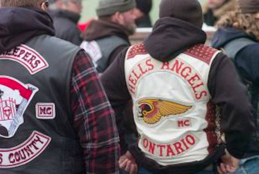 ['A member of the London, Ont. chapter of the Hells Angels attended the gathering in Charlottetown.']