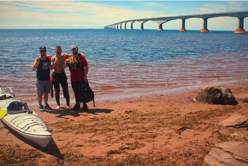 Logan Hayman has enlisted the help of his childhood friends, Charlie Schurman and Bryan Cameron, to help him with the upcoming swim across the Northumberland Strait.