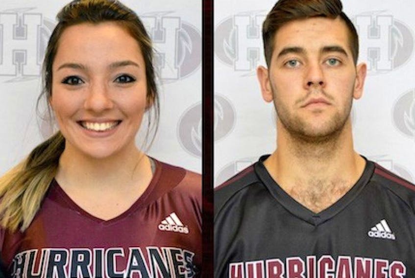 Alice Marques, left, and Gordon Veitch are the Holland College Hurricanes athletes of the week.