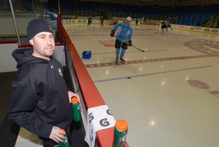 Andrew (Spider) MacNeill is the Charlottetown Islanders equipment manager. “Some nights I’ll get goosebumps on the bench,” he said, for a big game.
