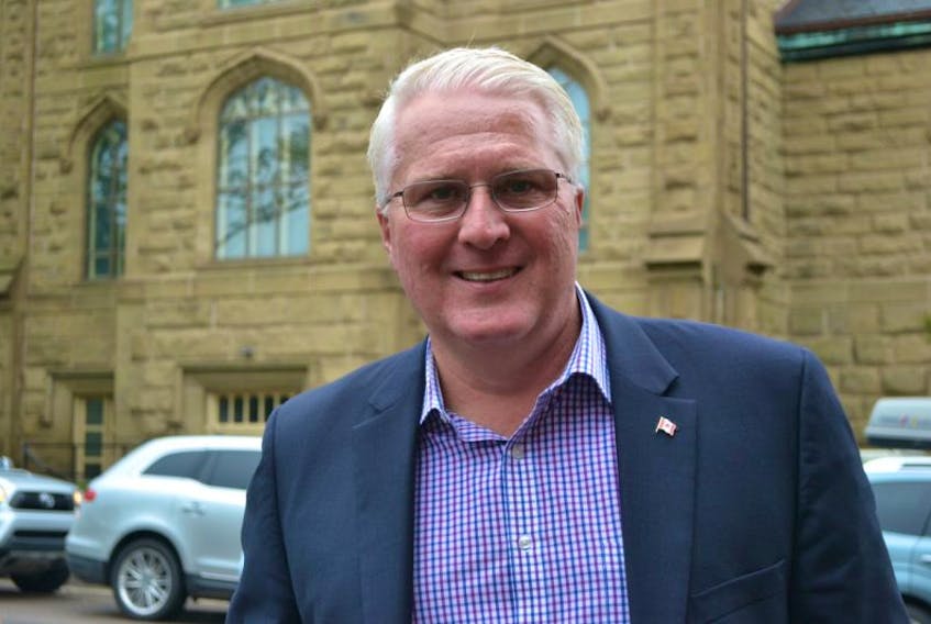 John Brassard, Opposition critic for veterans affairs and MP for Barrie-Innisfil, was in Charlottetown on Aug. 23, 2017 as part of a cross-country tour.