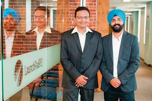 Praveen Gupta, left, and Paramjit Singh, co-founders of the information technology business IKBEE, have moved 11,000 kilometres to Summerside, P.E.I., to build their company's future with assistance from the Start-up Visa Program and LaunchPad P.E.I.