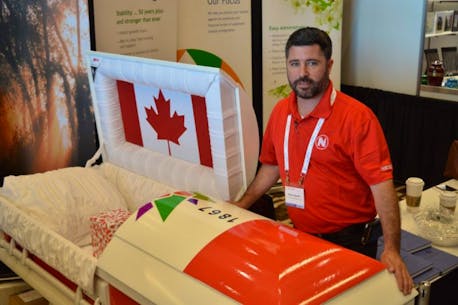 P.E.I. expo highlights the latest in funeral services, including a Canada 150 coffin