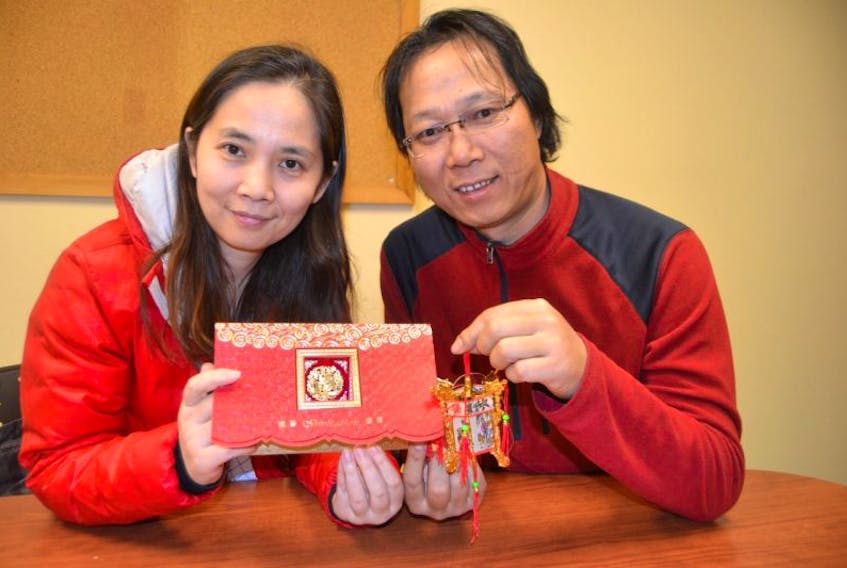 Ally Guo, organizer, left, and Paul FuGe Yin, president of the Chinese Canadian Association of P.E.I. invite everyone to the Chinese New Year’s gala at the Delta Prince Edward Hotel in Charlottetown on March 4. 