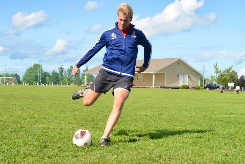 Acadia Axemen centre back and South Winsloe native Zach Visser will be playing against many of the men he grew up with when his squad visits UPEI on Saturday in Atlantic University Sport men’s soccer action.