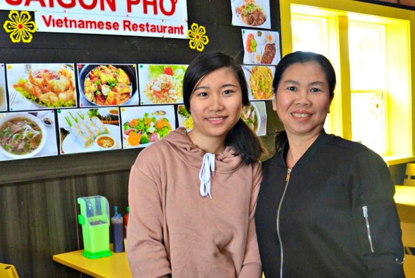 A new family-owned Vietnamese restaurant called Saigon Pho recently opened at Spinnakers’ Landing in Summerside. Manager Aimee Huynh (left) along with the owner Thu-Ba Thai are both excited for guests to try their causal-quick traditional dishes.