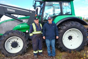 Jim Purdy (left) and Des Sellars have both been farming in Happy Valley-Goose Bay for a number of years and say government policy is one of the biggest inhibiting factors around agricultural growth in Labrador. - CONTRIBUTED