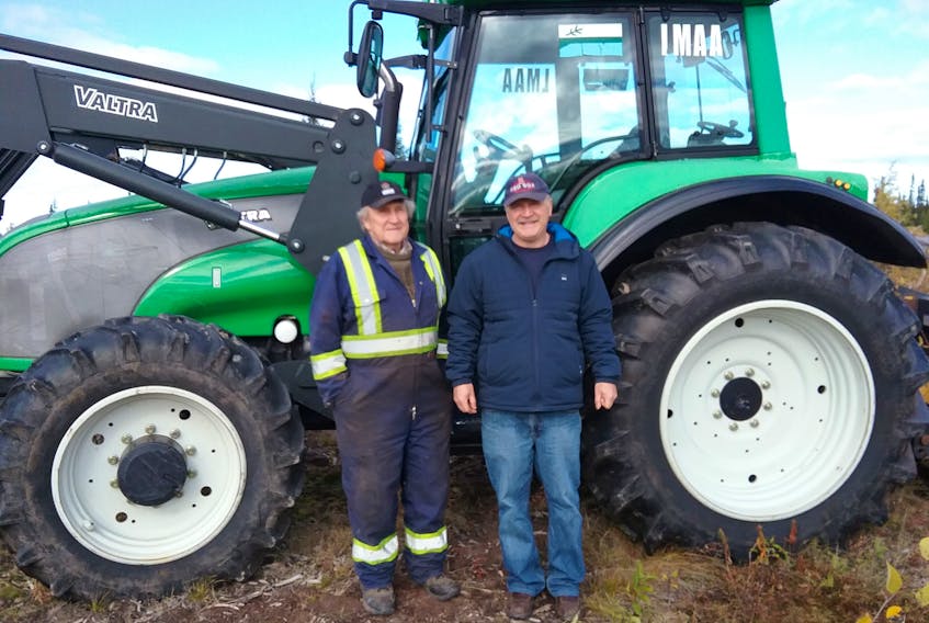 Jim Purdy (left) and Des Sellars have both been farming in Happy Valley-Goose Bay for a number of years and say government policy is one of the biggest inhibiting factors around agricultural growth in Labrador. - CONTRIBUTED