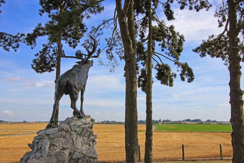 The caribou monument to be erected at Gallipoli will be one of six, including this one at the Gueudecourt Newfoundland Memorial in France. 