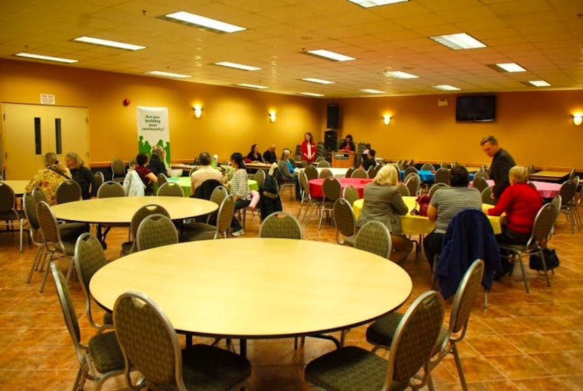 <p>There were many empty tables at an immigrant reception held at the NSCC Burridge campus.<br />CARLA ALLEN PHOTO</p>