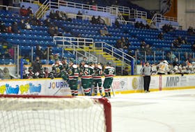 In mid-February, Cape Breton Eagles fans were allowed back in limited numbers at Centre 200 in Sydney. JEREMY FRASER/CAPE BRETON POST.