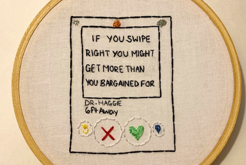 The Rooms is seeking objects and stories that will reflect Newfoundlanders and Labradorians’ response to the COVID-19 pandemic, including creative responses such as the popular cross-stitches Jaimie Feener embroiders after the province’s daily briefings. -VIA TWITTER