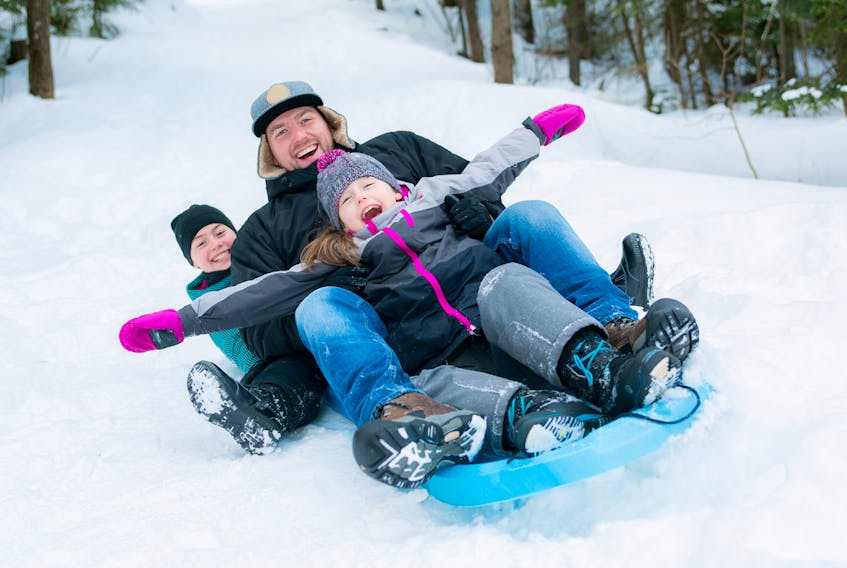 Enjoy a day of sledding with your family and friends at Victoria Park with the Victoria Park Community Sledding event Saturday, Feb. 1 from 1-4 p.m. It should promise plenty of laughs with Mark Critch as host, plus there will be hot chocolate and chili. 123RF STOCK PHOTO