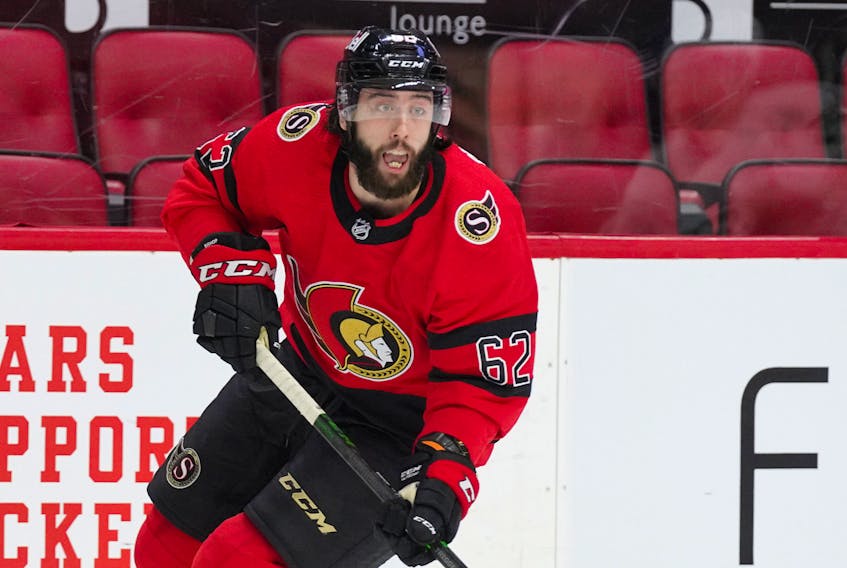 Heading into Monday, Clark Bishop has appeared in four games with the Ottawa Senators since being called up from Belleville of the AHL earlier this month. — nhl.com/senators
