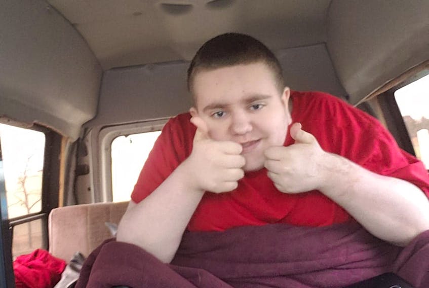 Corbin Hogan, 12, gives a thumbs up for the camera. CONTRIBUTED BY FAMILY