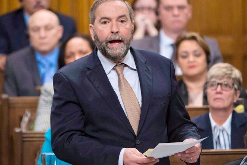 <p>NDP leader Tom Mulcair speaks on the government's motion on a combat mission in Iraq following Question Period in the House of Commons Friday October 3, 2014 in Ottawa. Mulcair will be on P.E.I Oct. 18.&nbsp;</p>