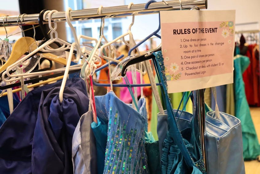 The Glass Slipper Organization held a free prom dress giveaway in the Paul O'Regan Hall at the Halifax Central Library on Feb. 1. Another giveaway will be happening in April.- Maryanne McLarty