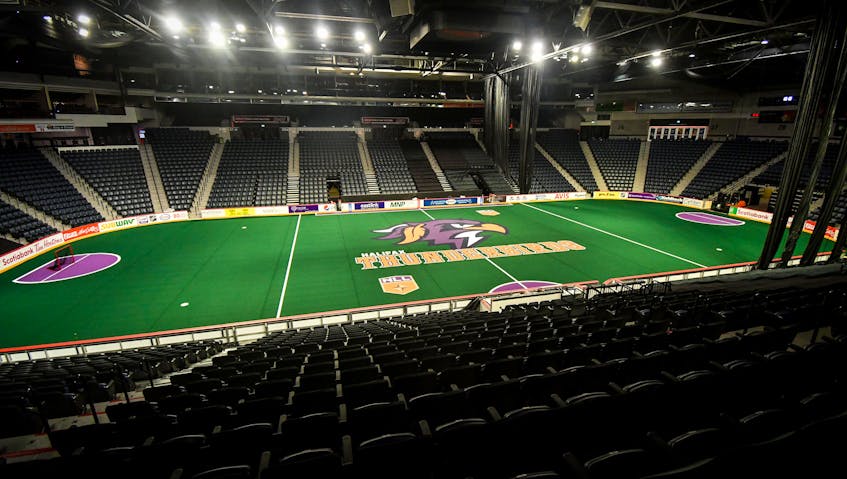 The playing surface at the Scotiabank Centre is ready for the Halifax Thunderbirds and the National Lacrosse League. (Halifax Thunderbirds)