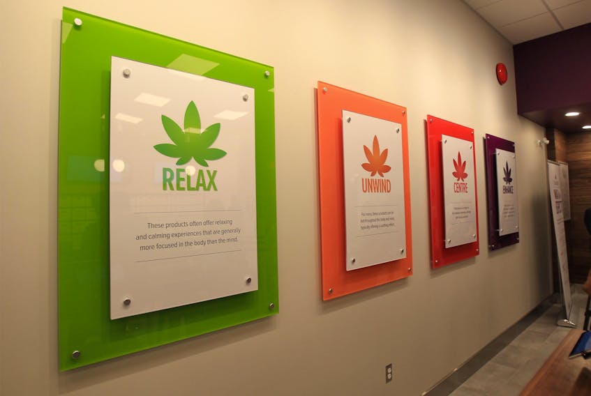 A sneak peek at the cannabis section of the NSLC location on Joseph Howe Drive in Halifax.