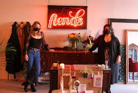 Forest Greenwell, left, and Amanda Baiocco are at the heart of the Dartmouth-based spirituality shop Fiends. JENNY GILLIS PHOTO