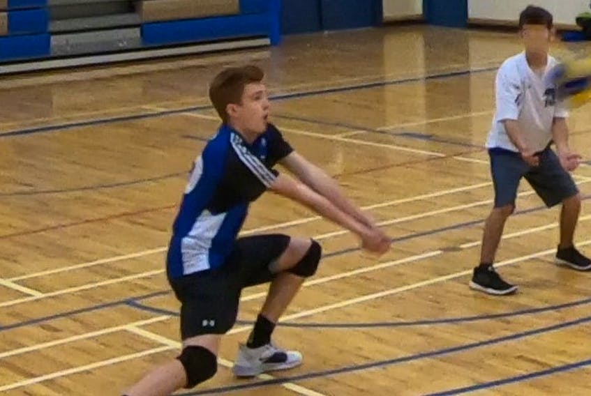 Ethan Baltussen and his Prince Andrew High School volleyball team take on Auburn during action from a late 2020 game. CONTRIBUTED