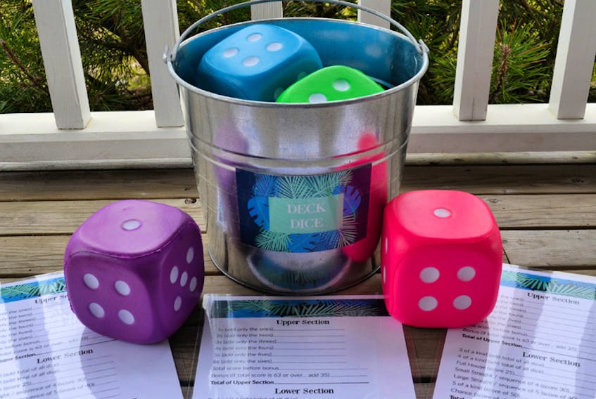 Deck Dice is a fun and easy to make game that can be played outside.