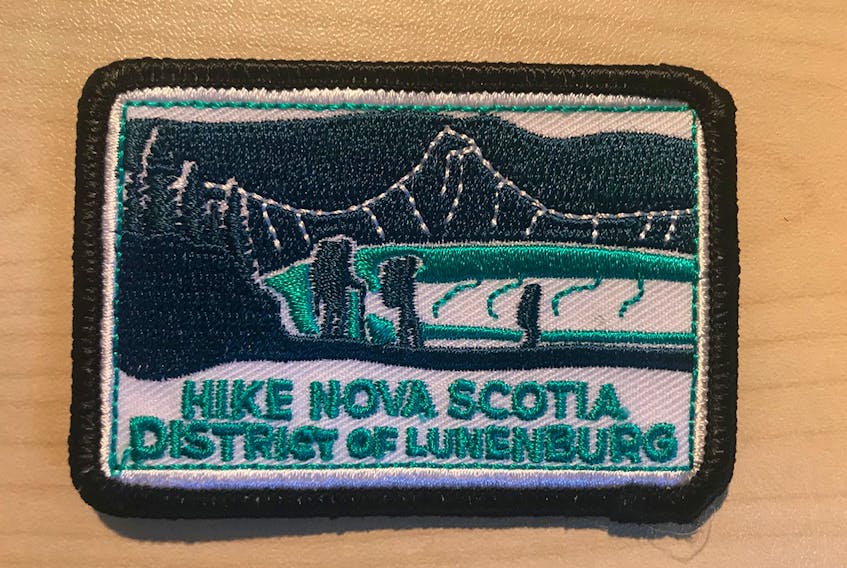 The Hike Badge can be earned by hiking three of five trails on the District of Lunenburg's Hikers Challenge. Contributed Photo