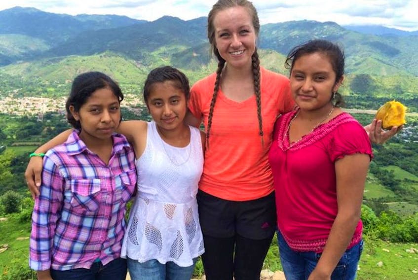 Hannah Martin made many new friends while working as an intern at a school in Rabinal, Guatemala.