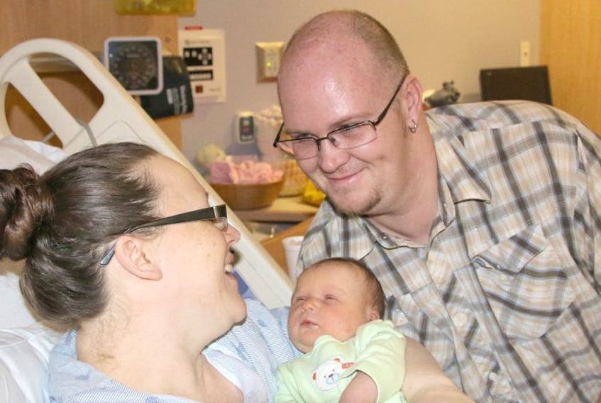 Lyndsey Rafuse and Collin Riddiford are thrilled with their New Year’s baby, Claire, who was born Jan. 4.